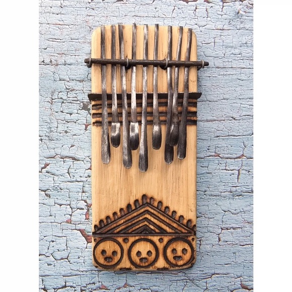 Vintage Other African Wood Kalimba Marimba Thumb Piano Carved